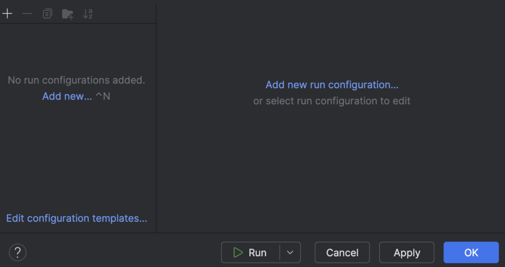 image showing edit configuration dialog